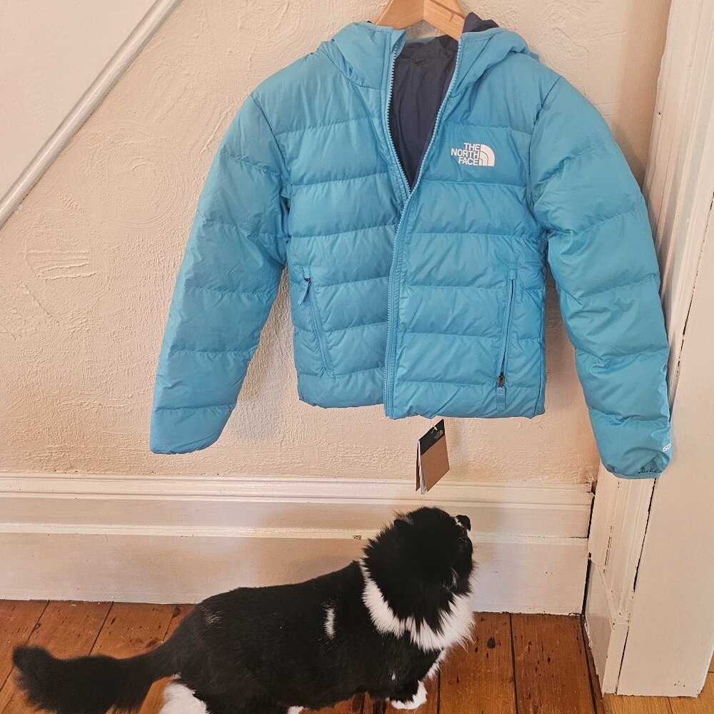 Girls North Face Puffer Reversible, Size 10